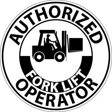 Authorized Forklift Operator Sign Stock Illustration