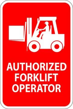Authorized Forklift Operator Sign Illustrazione stock