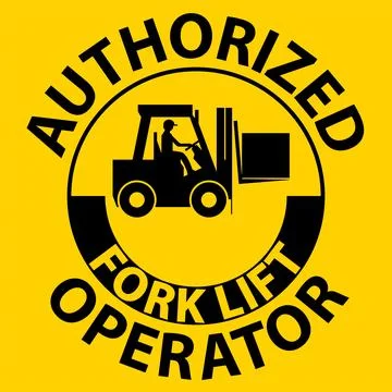 Authorized Forklift Operator Sign Illustrazione stock
