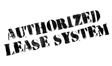 Authorized Lease System rubber stamp Stock Illustration