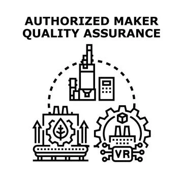 Authorized maker assurance developing quality production control system 스톡 일러스트