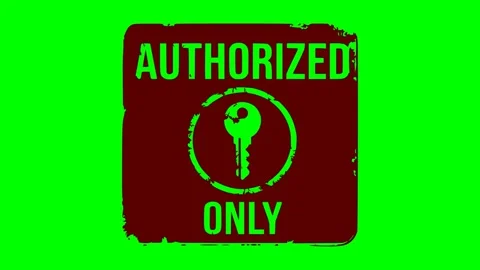 Authorized only icon red flash animation Video stock 345517745