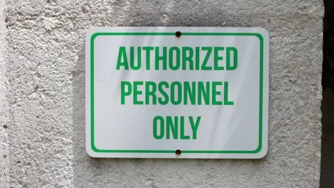 Authorized personnel only Stock Footage 152788357
