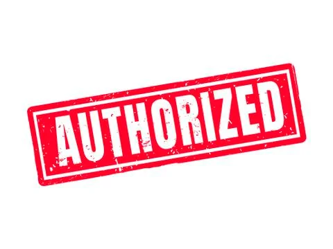 Authorized red stamp style Stock Illustration