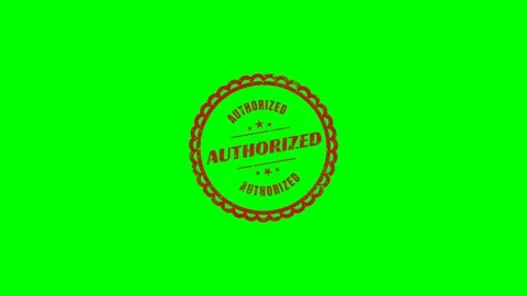 Authorized Rubber Stamp Green Screen Stock Footage 320276273