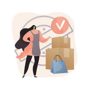Authorized seller abstract concept vector illustration. Illustrazione stock