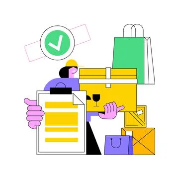 Authorized seller abstract concept vector illustration. Stock Illustration