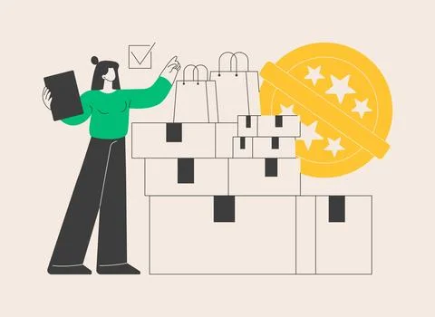 Authorized seller abstract concept vector illustration. Stock Illustration