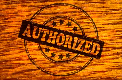 Authorized stamp Stock Illustration