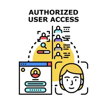 Authorized user access control system login Stock Illustration