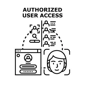 Authorized user access control system login Stock Illustration