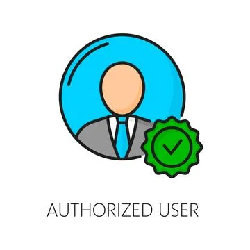 Authorized user CMS content management system icon Stock Illustration
