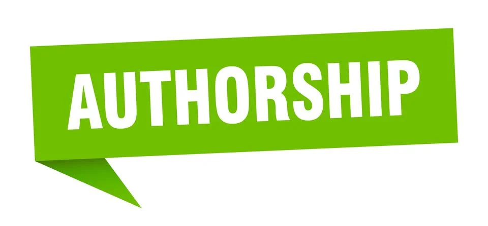 Authorship banner. authorship speech bubble. authorship sign Stock Illustration