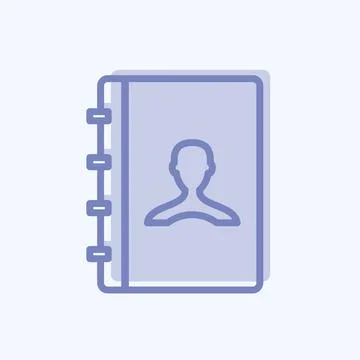 Authorship Icon in trendy two tone style isolated on soft blue background Stock Illustration