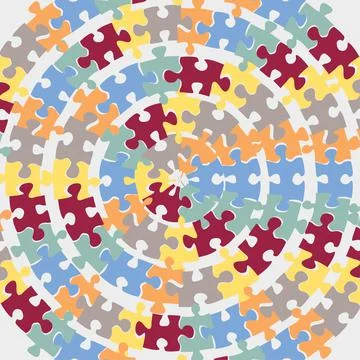 Autism awareness day seamless  pattern Stock Illustration