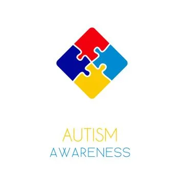 Autism awareness puzzle elements concept Illustrazione stock