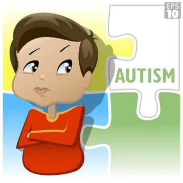 Autism Kid Unaware Behavior Stock-Illustration