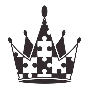 Autism Puzzle Crown Awareness Vector Stock Illustration