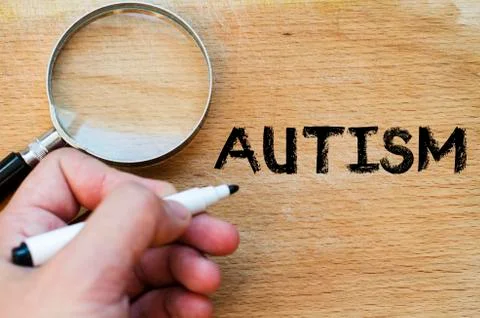 Autism text concept Stock Photos