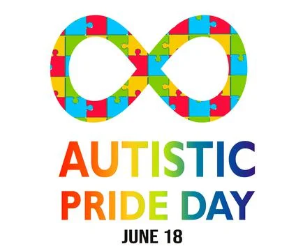 Autistic Pride Day vector. Autistic rainbow eight infinity symbol icon. Stock Illustration