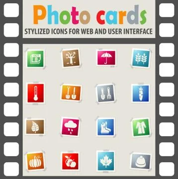 Autmn icon set Stock Illustration