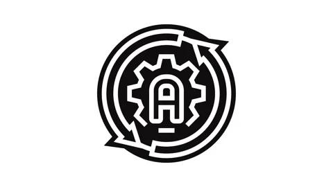Auto adjust feature glyph icon animation Stock Footage 326141780