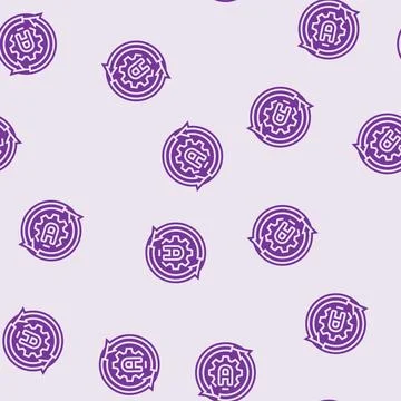 Auto adjust feature glyph seamless pattern Illustrazione stock