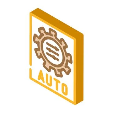 Auto adjust feature isometric icon vector illustration Illustrazione stock