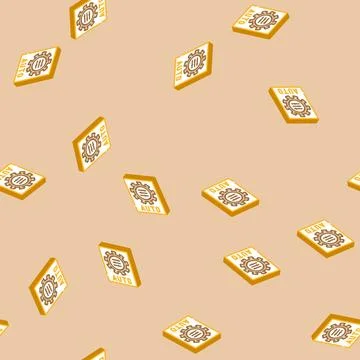 Auto adjust feature isometric icon seamless pattern Illustrazione stock