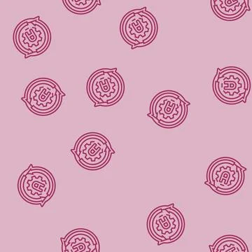 Auto adjust feature line seamless pattern 库存插图