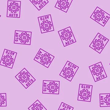 Auto adjust feature line vector seamless pattern Illustrazione stock