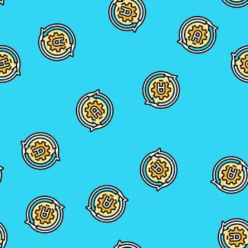 Auto adjust feature vector seamless pattern Illustrazione stock