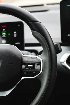 Auto audio control buttons in a car. Car button controller Stock Photos