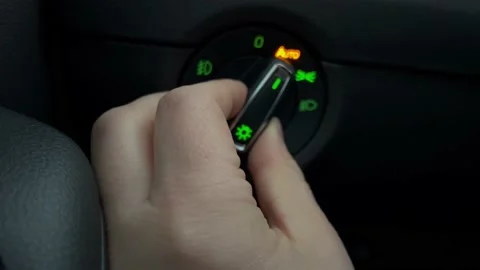 Auto auto light button Stock Footage 165648388