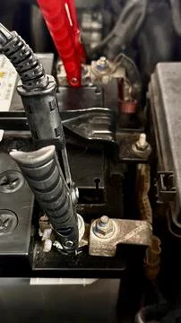 Auto Battery Check Stock Photos