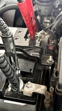 Auto Battery Check Stock Photos