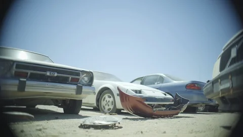 Auto Boneyards Stock Footage 124333616