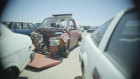 Auto Boneyards Stock Footage 124333628