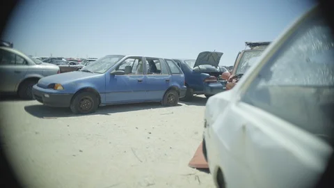 Auto Boneyards Stock Footage 124333692