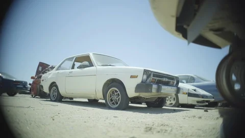 Auto Boneyards Stock Footage 124333792