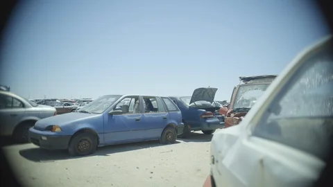 Auto Boneyards Stock Footage 124333951