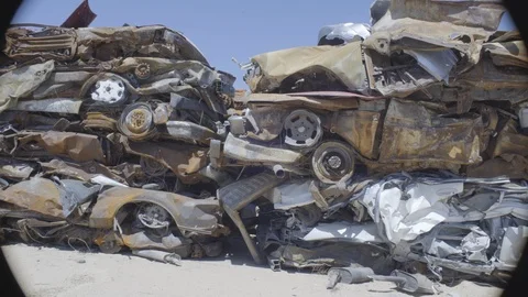 Auto Boneyards Stock Footage 124334027