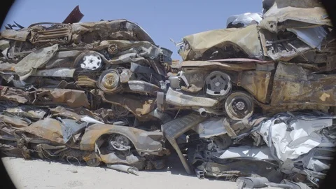 Auto Boneyards Stock Footage 124334213