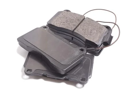 Auto brake pads isolated on white background Stock Photos