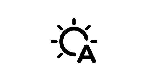 Auto Brightness Sun Icon Display Setting Symbol Stock Footage 335592128