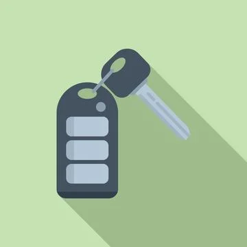 Auto car key icon flat vector. Smart remote button Stock Illustration