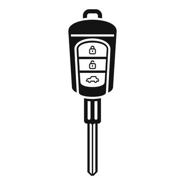 Auto car key icon simple vector. Smart remote button Stock Illustration