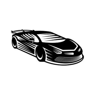 Auto Car Logo icon Vector Illustration template. Modern Sport Car vector logo Illustrazione stock