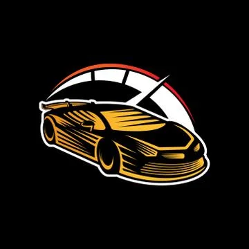 Auto Car Logo icon Vector Illustration template. Modern Sport Car vector logo イラスト素材