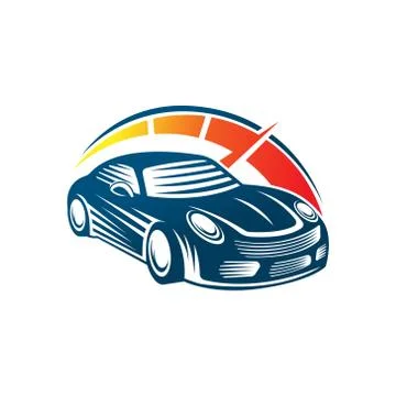Auto Car Logo icon Vector Illustration template. Modern Sport Car vector logo Stock Illustration